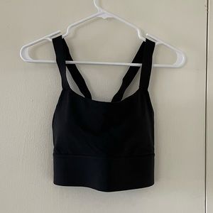 Athleta Warrior Long-Line Bra in Black
